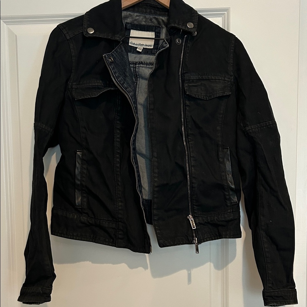 Calvin Klein Jeans Black Zippered Utility Jacket
